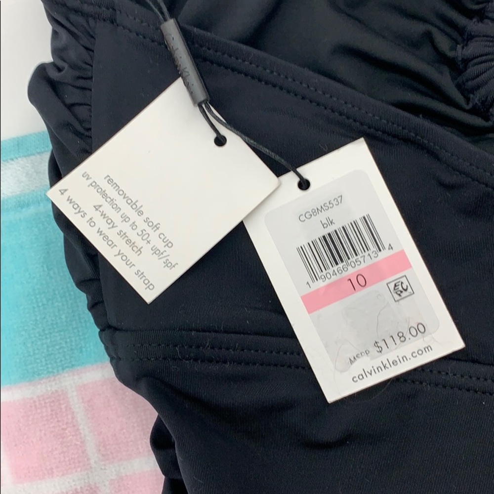 Calvin Klein Slimming Black One-Piece Swimsuit 6 - Picture 4 of 5